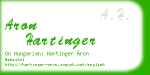 aron hartinger business card